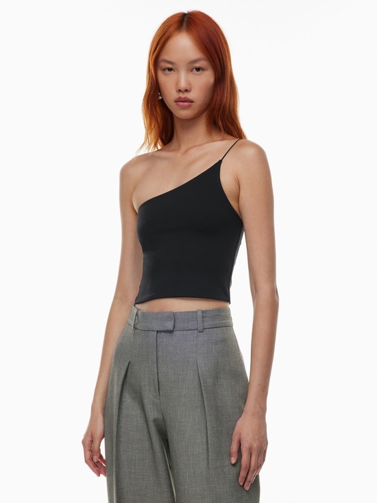 Aritzia Tops - Artizia One Shoulder Cropped Tank Top Black